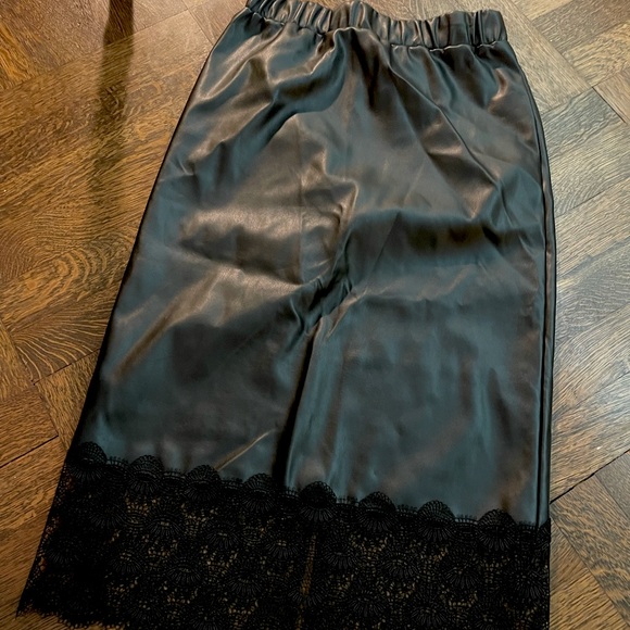 Michael Kors Skirts Michael Kors Super Sexy Vegan Leather Lace Trim